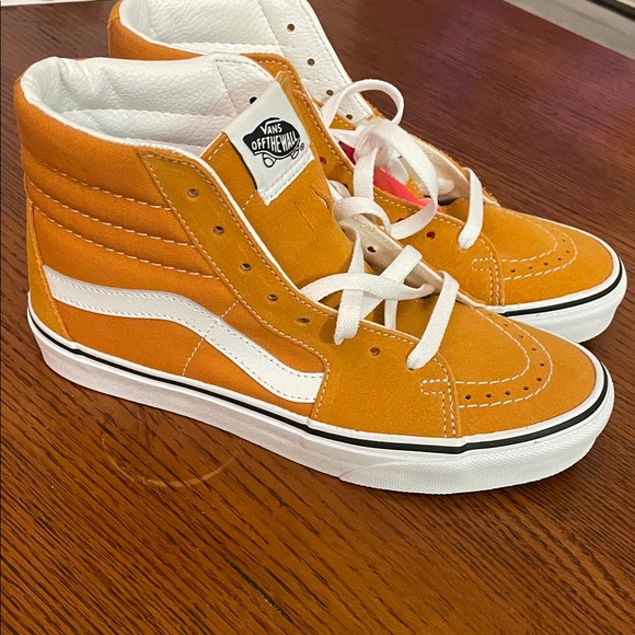 Vans Kids High-Top Sneakers - Mustard and White - Picture 2 of 3